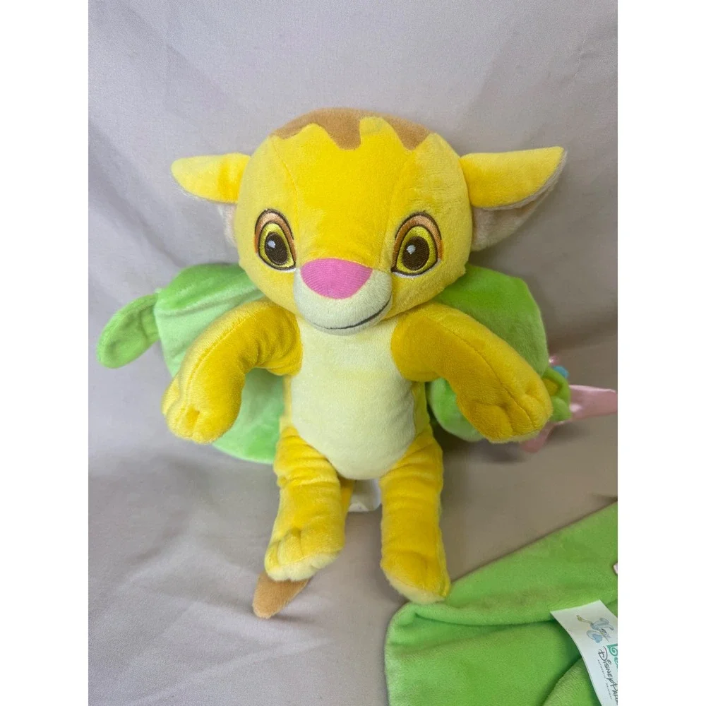 Disney Parks Babies Simba Plush 10 Inch Lion King Leaf Blanket Swaddle Lovey